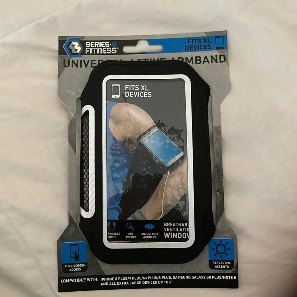 series-8 fitness universal active armband for extra-large devices in black